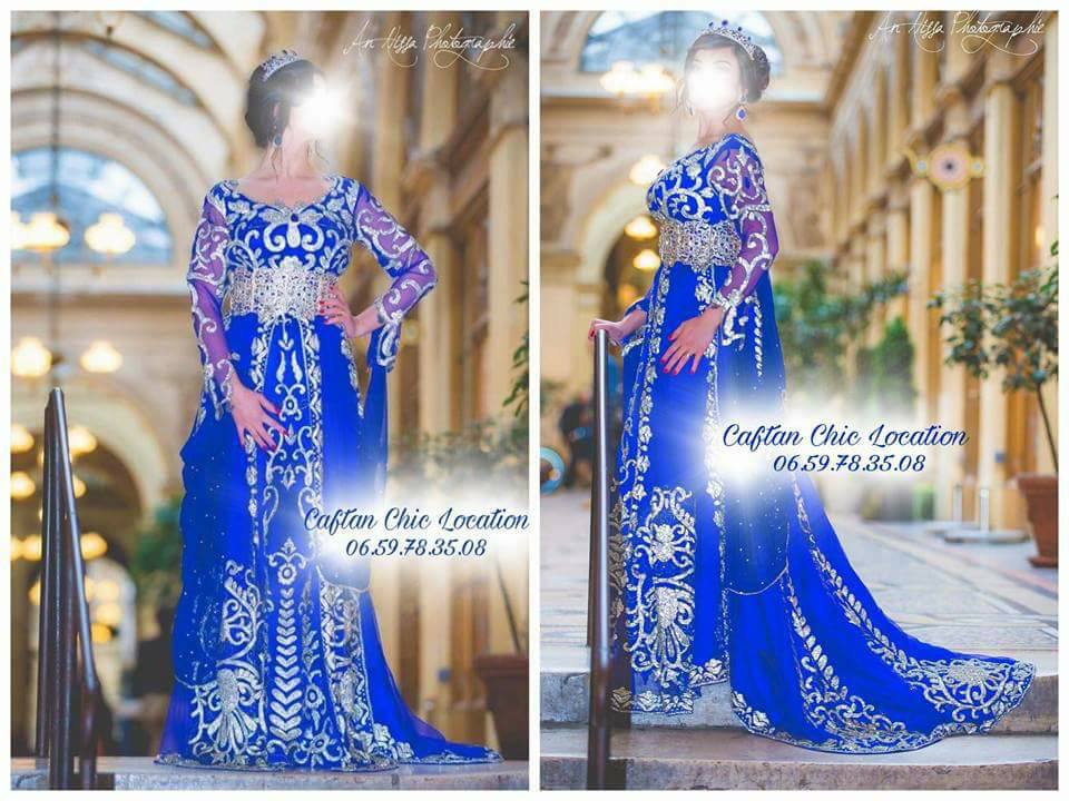 Caftan bleu, caftan chic location