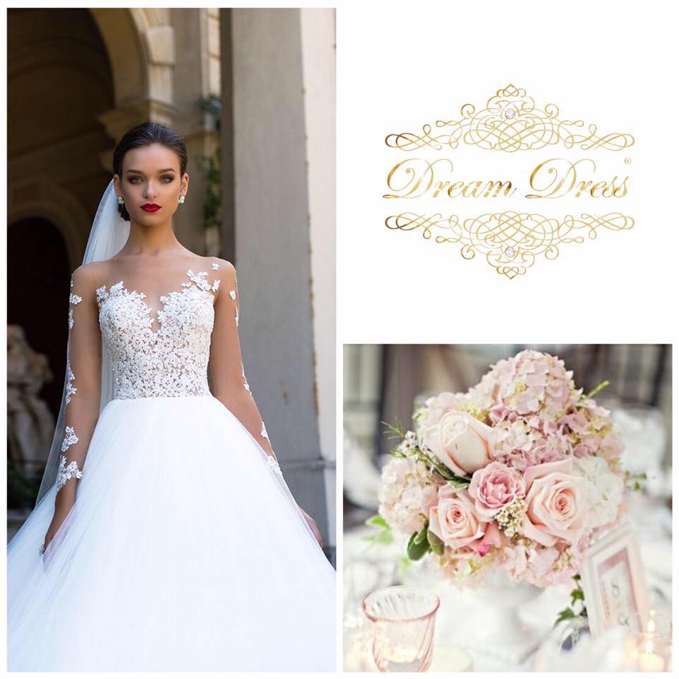 Robe et bouquet de mariée, DreamDress Location, bledyshop